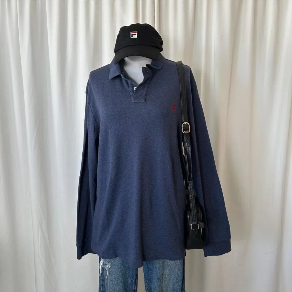 Vintage Y2K POLO Ralph Lauren Classic fit long sleeve polo shirt - Picture 3 of 8